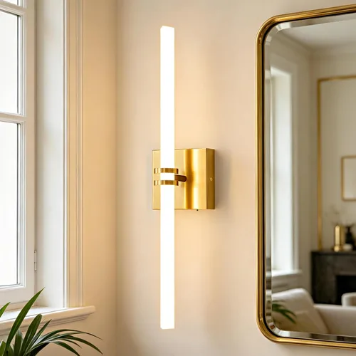 Vista 10 de Lámparas de baño, níquel cepillado de 18 W, LED de 360 °, iluminación completa, moderna aplique de pared lámpara de tocador con 5