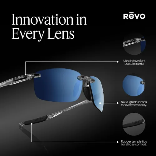 Vista 4 de Revo Gafas de sol Crawler: lente polarizada con marco de envoltura rectangular de rendimiento