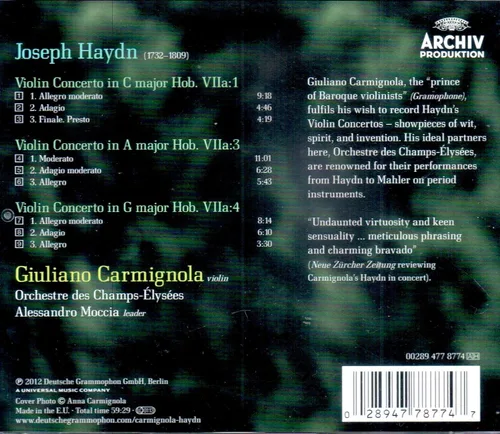 Vista 2 de Haydn Violin Concertos