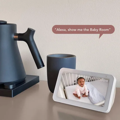 Vista 3 de nooie Monitor de bebé, cámara WiFi para mascotas para interiores, cámara IP inalámbrica de 360 grados, cámara de seguridad para el hogar 2K
