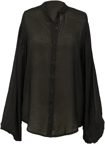 Vista 4 de Blusa de manga larga con botones para mujer