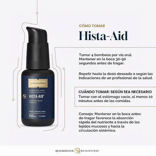Vista 6 de Quicksilver Scientific Nanoemulsified Hista-Aid, DIM, 1.7 fl oz