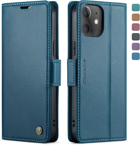 Vista 28 de QLTYPRI Funda tipo cartera para iPhone 7/8/SE 2020/SE 2022 con tarjetero, color azul