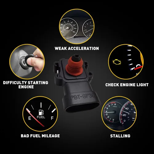 Vista 6 de Sensor de mapa del sensor de presión absoluta del colector 213-4434 Compatible con Chevy Silverado 1500 Tahoe Impala Camaro Reemplazo para Buick