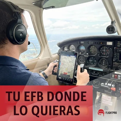 Vista 8 de FlightPro ProAviator - Soporte de yugo para iPad Pro, Mini, teléfonos