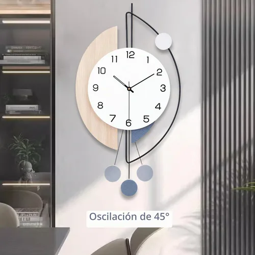 Vista 6 de Dankeit Reloj de Pared, Relojes de Pared Decorativos Grandes con Péndulo, Funciona con Pilas, Reloj de Pared de Cuarzo de Calidad Silenciosa
