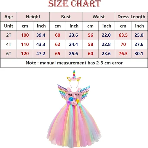 Vista 4 de MDYCW Princess Dress Up Birthday Party Fairy Costume for Toddler Girls Special Occasion Dresses Pageant Ball Gown