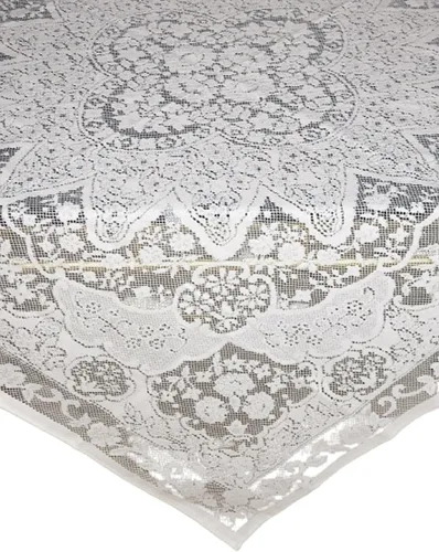 Vista 4 de Mantel cuadrado de encaje floral Aristocrata, tamaño cuadrado de 40 pulgadas
