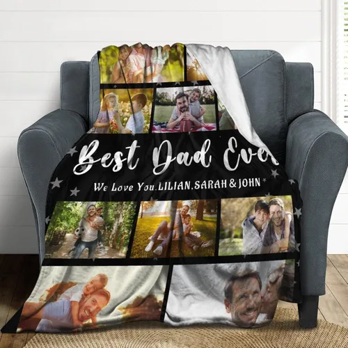 Vista 5 de Manta personalizada con imagen hecha en Estados Unidos, mantas personalizadas con fotos, nombres, manta suave personalizada con imagen personalizada