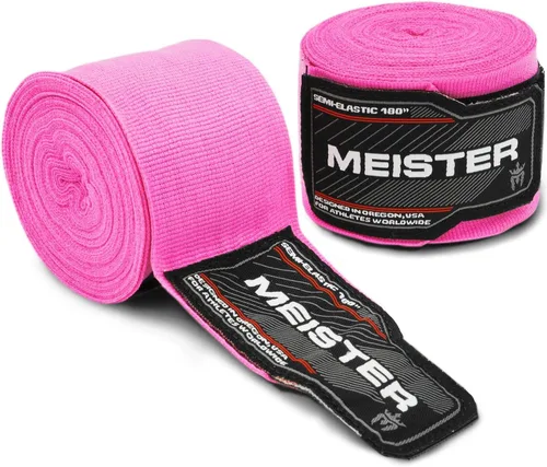 Vista 5 de Vendas para mano semielásticas de 180 pulgadas Meister Adult, vendas para MMA (artes marciales mixtas) y boxeo (par) todos