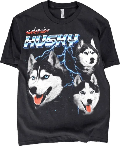 Vista 10 de Heavy Metal 80s Animal Black Camiseta - 100% algodón - para hombre y mujer azul (Blue Heeler)
