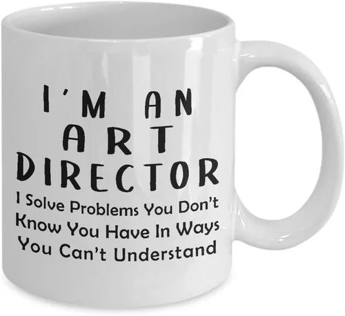 Vista 2 de Im an Art Director Coffee Mug Tea Cup Funny Cute Gag Appreciation Idea - Solve Problems - Gifts for Artist Dept Creative Department Team Design