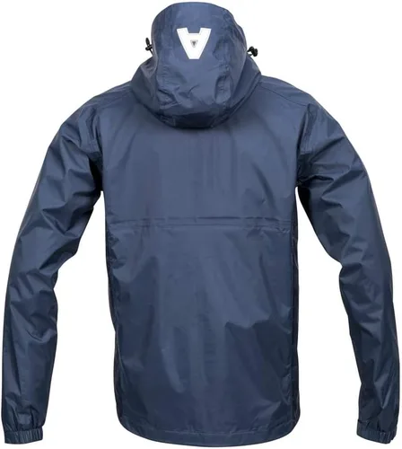 Vista 2 de Marvel Capitán América - Chaqueta impermeable con capucha para hombre, talla M, Azul