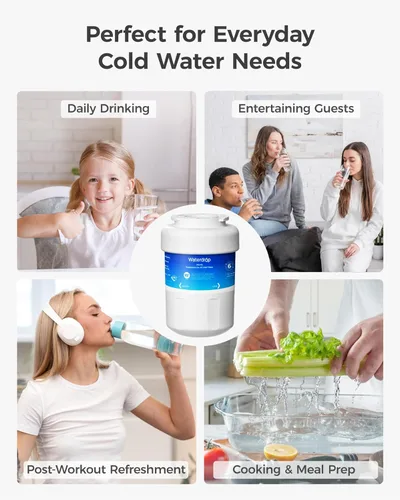 Vista 9 de Waterdrop WD-F13 Filtro de agua, recambio para GE® SmartWater® MWF®, MWFINT, MWFP, MWFA, GWF, HDX FMG-1, Kenmore® 9991, GSE25GSHECSS, WFC1201