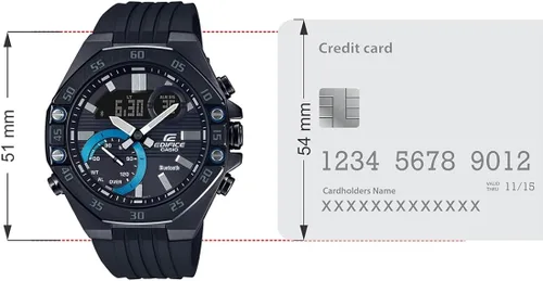 Vista 7 de Casio Edifice Smartphone Link World Time Quartz Ecb-10Pb-1A Ecb10Pb-1A 100M Reloj para hombre