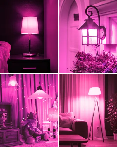 Vista 8 de ORALUCE Bombilla de porche rosa equivalente a 40 W, bombillas LED A15 para decoración e iluminación de fiestas de Halloween, Navidad, bombilla