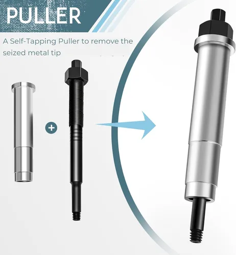 Vista 4 de Extractor de bujías, kit de herramientas de extracción de bujías rotas compatible con Ford Triton 5.4L 3 válvulas (3 herramientas)