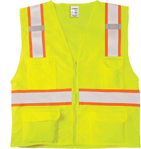 Vista 2 de Kishigo Men's High Visibility Reflective Solid Front with Mesh Back Vest