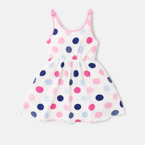 Vista 5 de Disney Mickey and Friends - Vestido de tirantes con estampado de lunares y rayas, 3 piezas