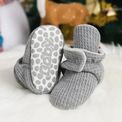 Vista 146 de Sawimlgy - Botines de algodón antideslizantes para recién nacido, con agarre, para cuna o para el invierno