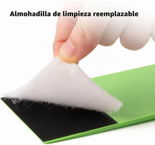 Vista 4 de NEWISHTOOL Excavadora automática de largo alcance, 3 piezas de herramienta de tinte de niveladora y 10 almohadillas de fregado para limpiar ventanas