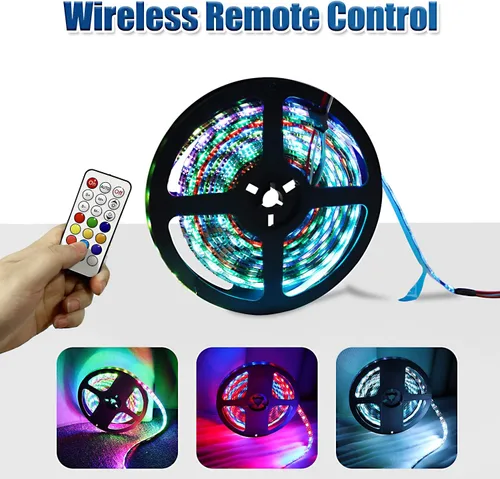 Vista 3 de 360 Accesorios para máquina de cabina de fotos, tira de luces LED 5050 de 10.5 pies, con control remoto para TV, monitor