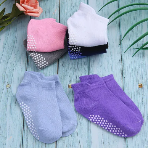 Vista 4 de Cooraby 16 pares de calcetines antideslizantes para niños pequeños y niñas