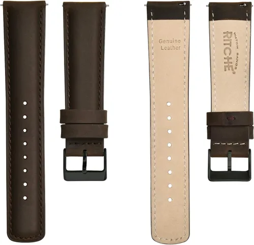 Vista 5 de Ritche - Correa de reloj de cuero de liberación rápida, 18, 19, 20, 21, 22, 23 y 24mm