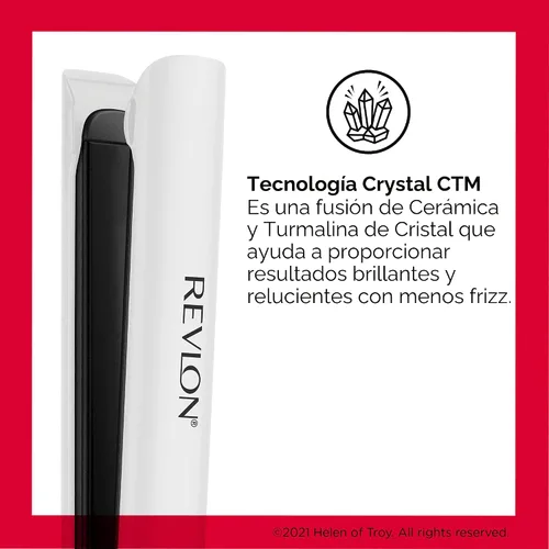 Vista 2 de REVLON Crystal C + plancha digital de cerámica para el cabello, brillo de larga duración y menos encrespamiento, (1 pulgada)