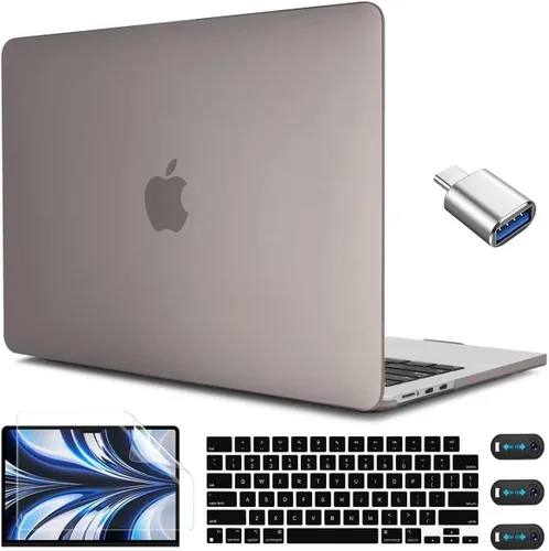 Vista 19 de CISSOOK para MacBook Air 13.6 M4 M3 M2 Funda 2025 2024 2022 Release, Carcasa Rígida de Plástico y Cubierta de Teclado y Adaptador USB para MacBook