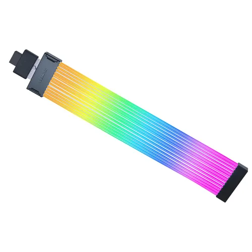 Vista 14 de Lian Li Strimer Wireless 24 Pin con controlador (PW24-1W-T) - Cable de extensión de alimentación RGB direccionable - Control inalámbrico de 2.4 GHz