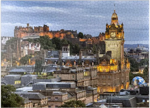 Vista 9 de MyPuzzle Edinburgh Scotland - Rompecabezas prémium de 100 piezas, fabricado en Estados Unidos