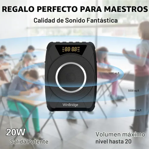 Vista 8 de Amplificador de voz inalámbrico de 20W con micrófono de auriculares UHF