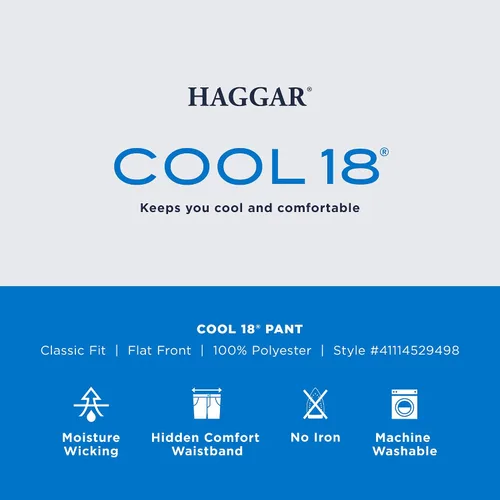 Vista 5 de Haggar 41114529498 Cool 18 - Pantalón para hombre