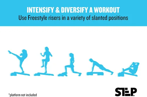 Vista 5 de Elevadores aeróbicos The Step Freestyle - Tamaño del club de salud