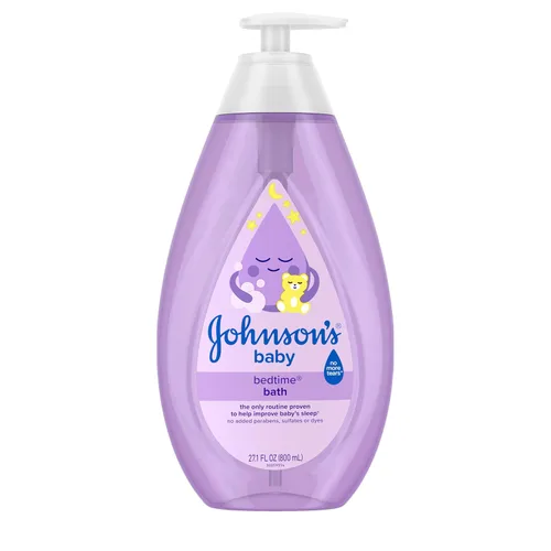 Vista 8 de Johnson's Baño para bebé con aromas naturales relajantes y relajantes, hipoalergénico, suave y sin desgarros, esencial para el baño nocturno