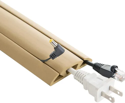 Vista 12 de Protector de cables de 5 pies con 3 canales UTW-CP501-BK, color negro de UT Wire, UTW-CP501-BG