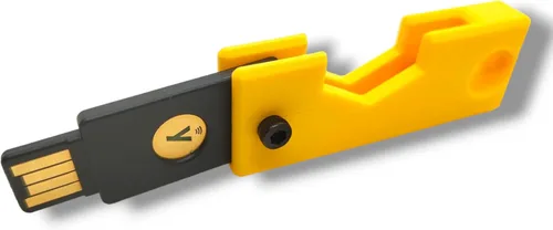 Vista 31 de Estuche protector para YubiKey 5/5C NFC – Llavero compacto y liviano con tornillo M3 de 2.5 mm, llave Allen no incluida (Azul, USB-A)