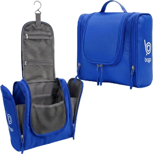 Vista 10 de Bolsa de Aseo de Viaje Bago Bolsa de Aseo Impermeable Colgante Bolsa de Aseo Grande para Baño y Viaje Organizador de Bolsa de Artículos de Tocador