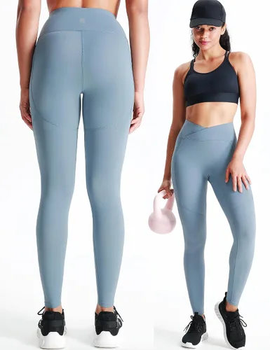 Vista 62 de Neleus calzas de yoga para mujer con bolsillo y cintura alta, para correr, con control de barriga