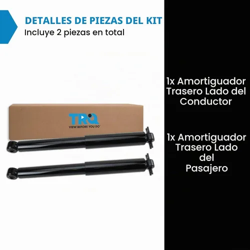 Vista 2 de TRQ Juego de amortiguadores traseros compatible con Chevrolet Express 1500 2003-2014, Express 3500 2006-2022, GMC Savana 1500, Savana 3500