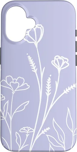 Vista 32 de Summer Wildflowers Pattern Pastel Design Floral Periwinkle Case for iPhone 17