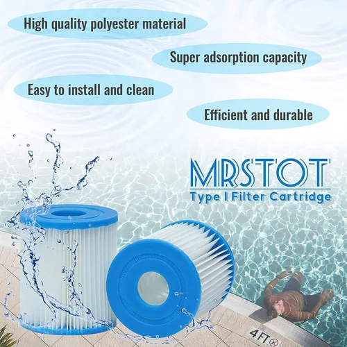 Vista 3 de Cartucho de filtro tipo I para piscinas, cartucho de filtros de repuesto para 58093, para ondas de verano, para bombas de filtro de 300/330 gales/H