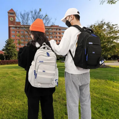 Vista 6 de YJMKOI Mochila para niños y niñas, para escuela media, escuela primaria, mochila estética para adolescentes y niños, A-Negro, Classic