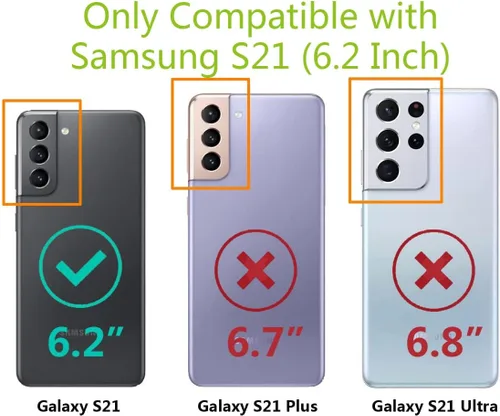 Vista 7 de Funda para Samsung Galaxy S21 [NO Plus] Brillante, con soporte de correa de 6.2 pulgadas, bonita pintura al óleo patrón floral IMD silicona a prueba