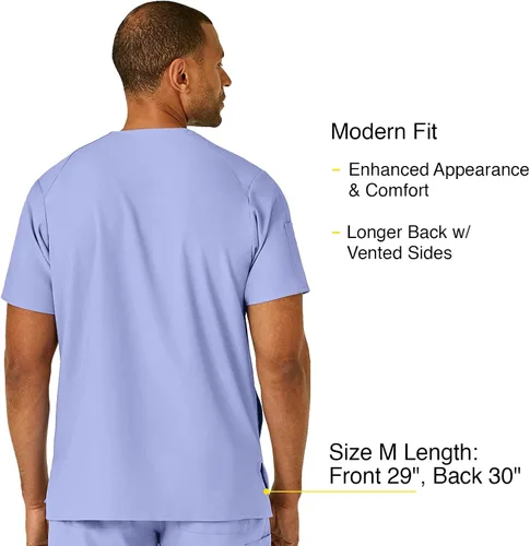 Vista 4 de WonderWink Camiseta con cuello en V para hombre W123 6355