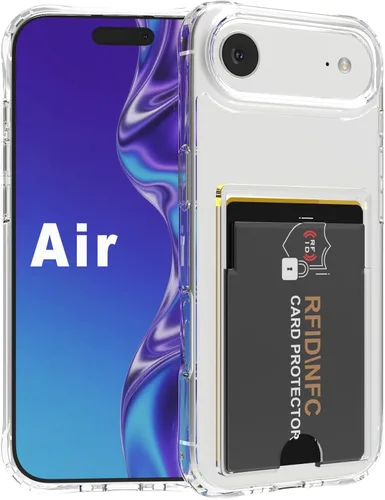 Vista 21 de 【Actualización】 Funda tipo cartera transparente para iPhone 13, antiamarilleo, delgada, parachoques de TPU + funda trasera de policarbonato con 2