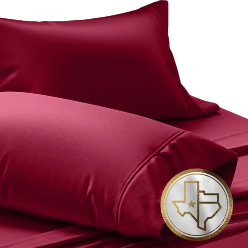 Vista 18 de TEXAS LINEN CO. Juego de 4 fundas de almohada de algodón egipcio premium tamaño estándar/queen - Fundas de almohada de lujo de algodón de alto Gris