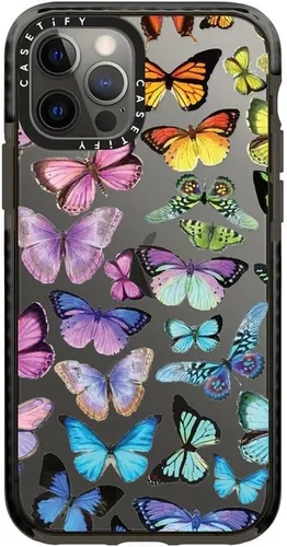 Vista 18 de Funda CASETiFY Impact Case para iPhone 12 / iPhone 12 Pro - Aries Moross - Sticker - Negro Transparente