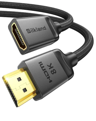 Vista 10 de Silkland Extensor HDMI 8K 2.1, 8K@60hz 4K@120hz Cable de extensión HDMI